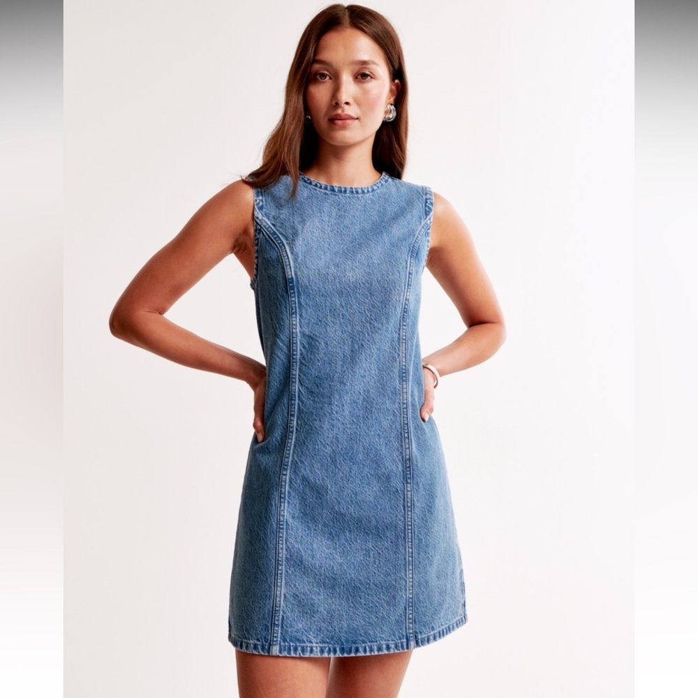 Abercrombie- Denim Shift Mini Dress